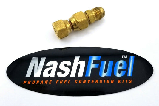 Female to Male 3/8" SAE Flare Propane Natural Gas LPG Adapter Brass 45° Tube