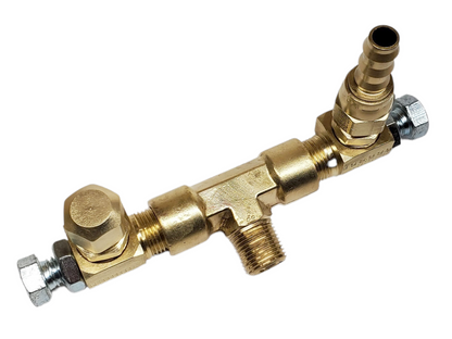 3/8" NPT X Dual 3/8" Hose Load Block Power Valve Generator Propane Natural Gas