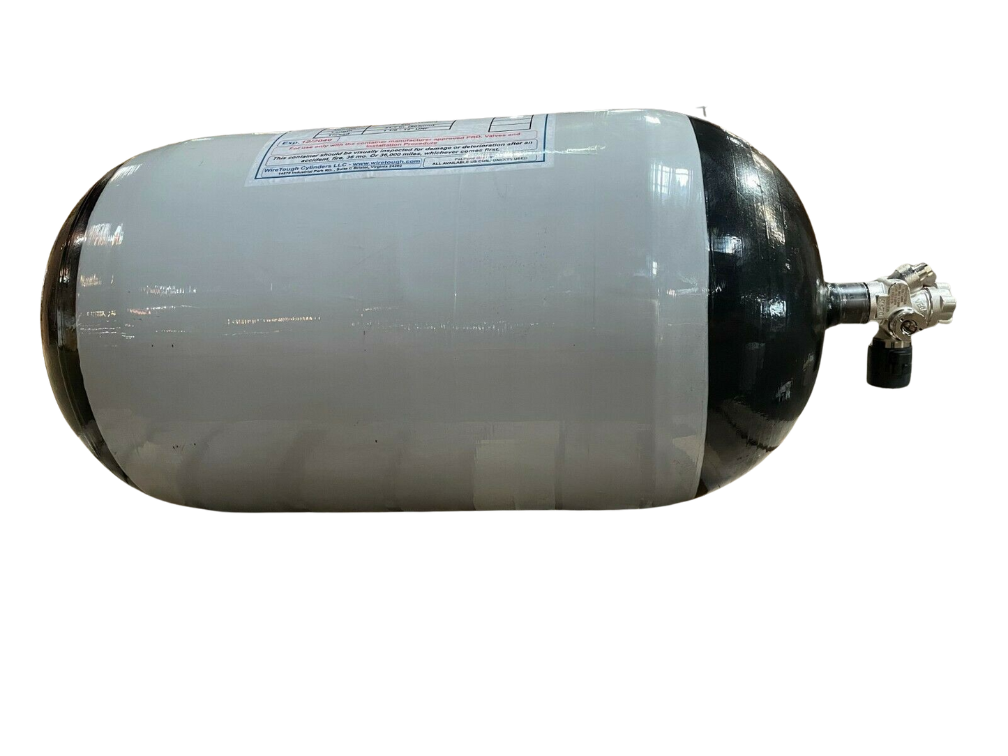 80L Type 2 II CNG Tank Cylinder Natural Gas 1-1/8-12 O-ring Seal 12v Vega Valve