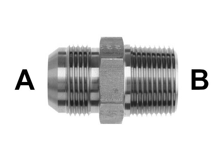 2404-08-08 Fitting 1/2" Male JIC 1/2" Male NPT Pipe #8 Hydraulic Propane Gas