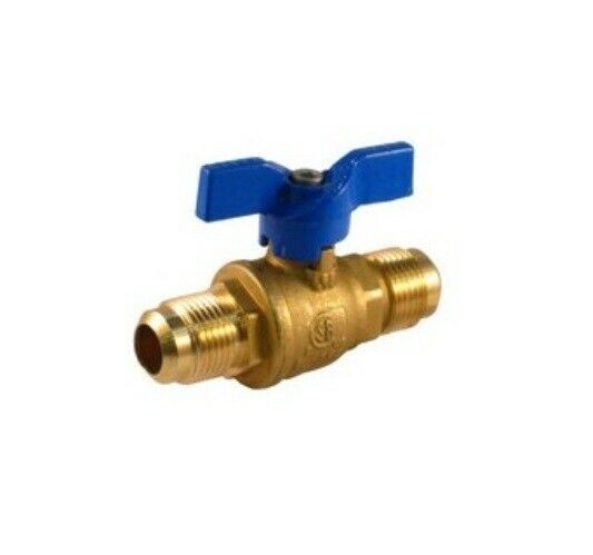 3/8" Flare X 3/8" SAE Flare Gas Ball Valve Propane Natural Gas 600 PSI WOG