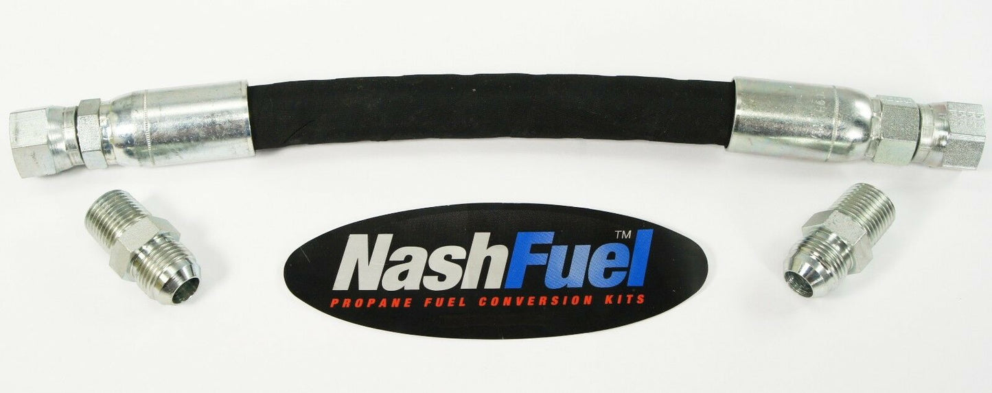 1/2" Crimped Low High Pressure Propane Natural Gas Hose Liquid Vapor Air 350psi