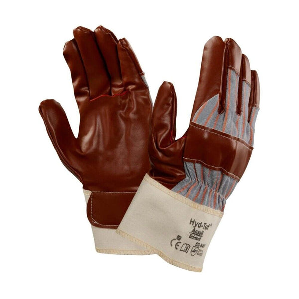 Hyd-Tuf 52-547 Nitrile Coated Glove LG Safety Cuff Soft Jersey Lining Propane