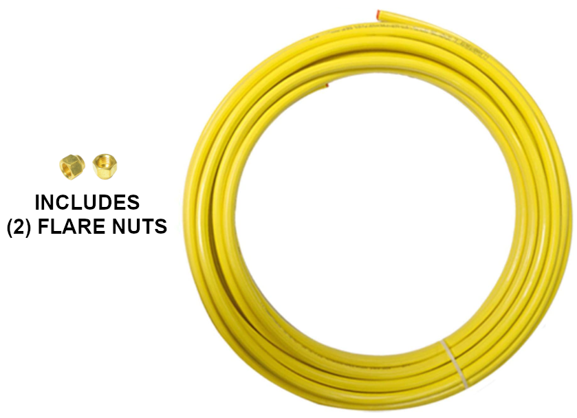 Polyethylene Copper Tubing 50ft/100ft Flare Nut SAE 45° Fitting Propane 3/8"