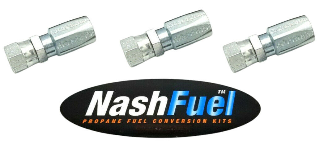 4401-6 Female Flare 3/8" Sae Screw On Ends 5/16" Hose Propane 350psi