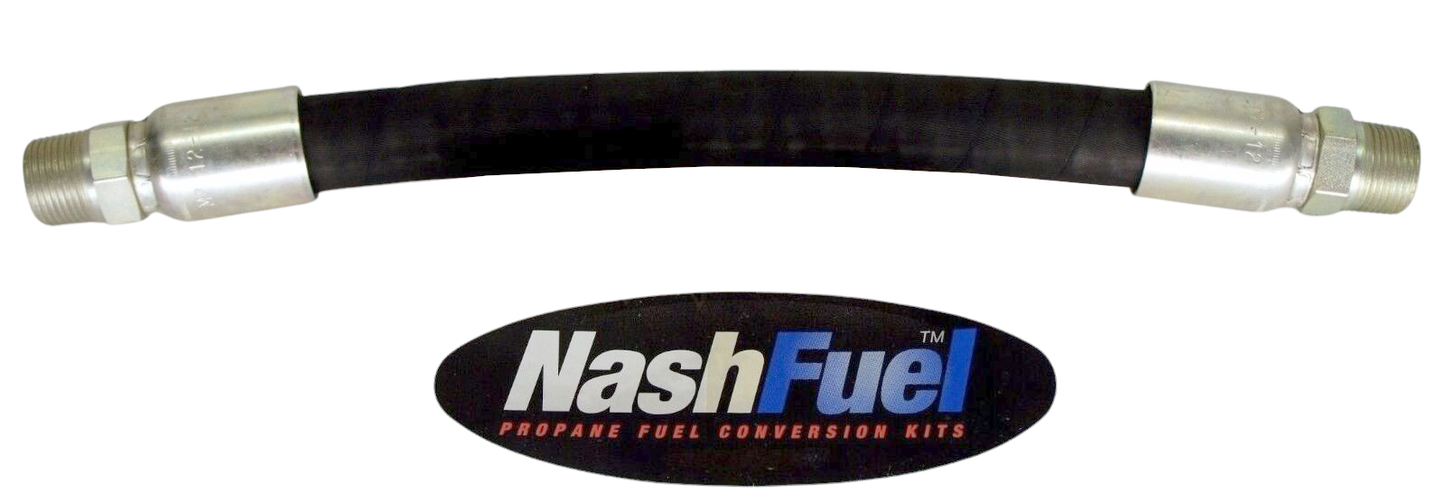 3/4" Male NPT Crimped High Low Pressure Propane Natural Gas Supply Hose Assembly