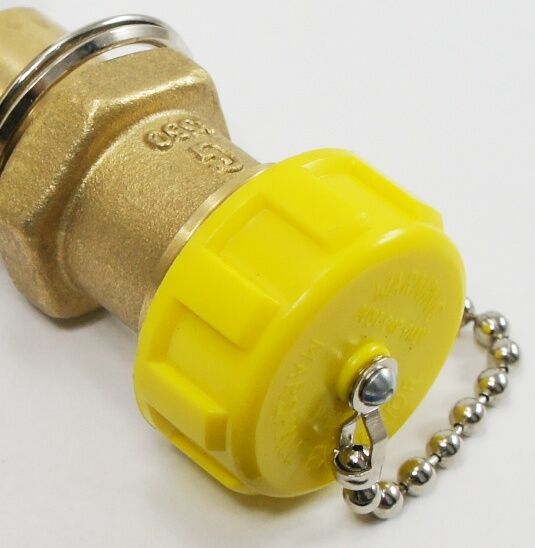 FORKLIFT PROPANE TANK SERVICE VALVE DUST CAP COVER 1-1/4" ACME TETHER CHAIN LPG