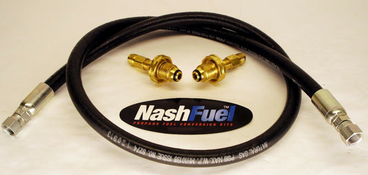 10FT PROPANE MALE M.POL ADAPTER HOSE ASSEMBLY TANK TRANSFER FULL FLOW SOFT NOSE