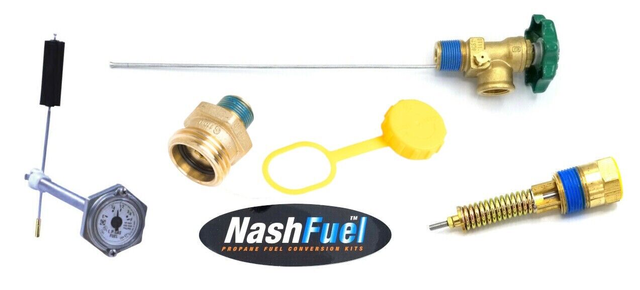 420lb Propane Tank Rebuild Repair Kit Service Gauge Relief with 3/4" Fill Valve