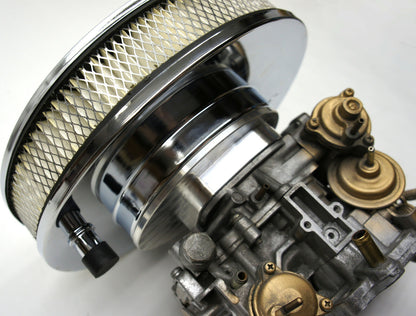 ADAPTER & EDELBROCK AIR CLEANER FILTER KIT FOR TOYOTA 22R 22 R CARBURETOR 5-1/8