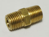 MALE 1/4" NPT TO MALE 1/4" NPT STRAIGHT PIPE PROPANE NATURAL GAS FITTING HEX LPG