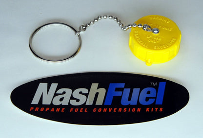 PROPANE TANK 1-3/4" ACME FILL VALVE CAP WITH TETHER CHAIN FORKLIFT MOTORHOME LPG