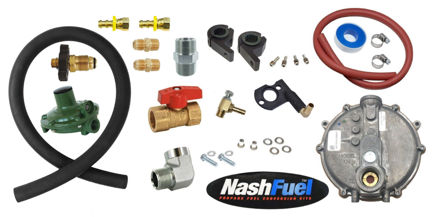Tri-Fuel Propane Natural Gas Conversion Fits Honda EU7000iS Ball Valve Clamps