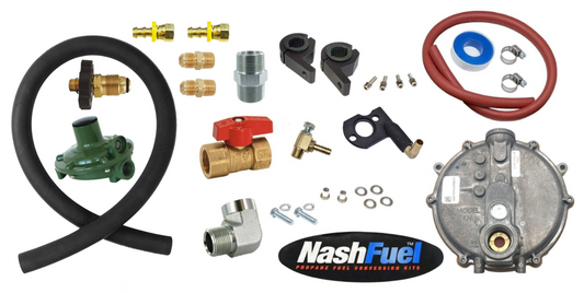 Tri-Fuel Propane Natural Gas Conversion Fits Honda EU7000iS Ball Valve Clamps