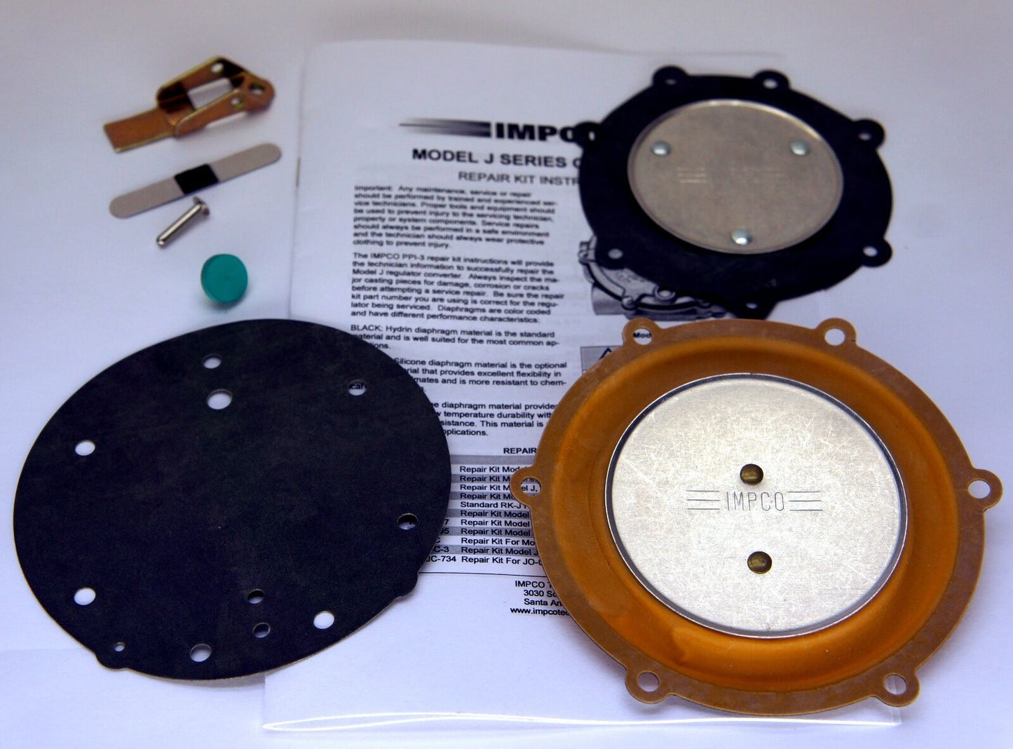 IMPCO REPAIR REBUILD KIT MODEL RK-J-2 REGULATOR VAPORIZER SILICONE DIAPHRAGM JB