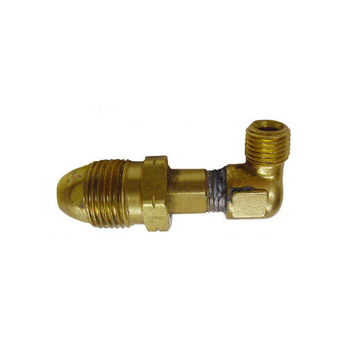 ME345 1/4" Male Npt Hard Nose Pol Full Flow Marshall Propane Lpg 90° Angle LPG