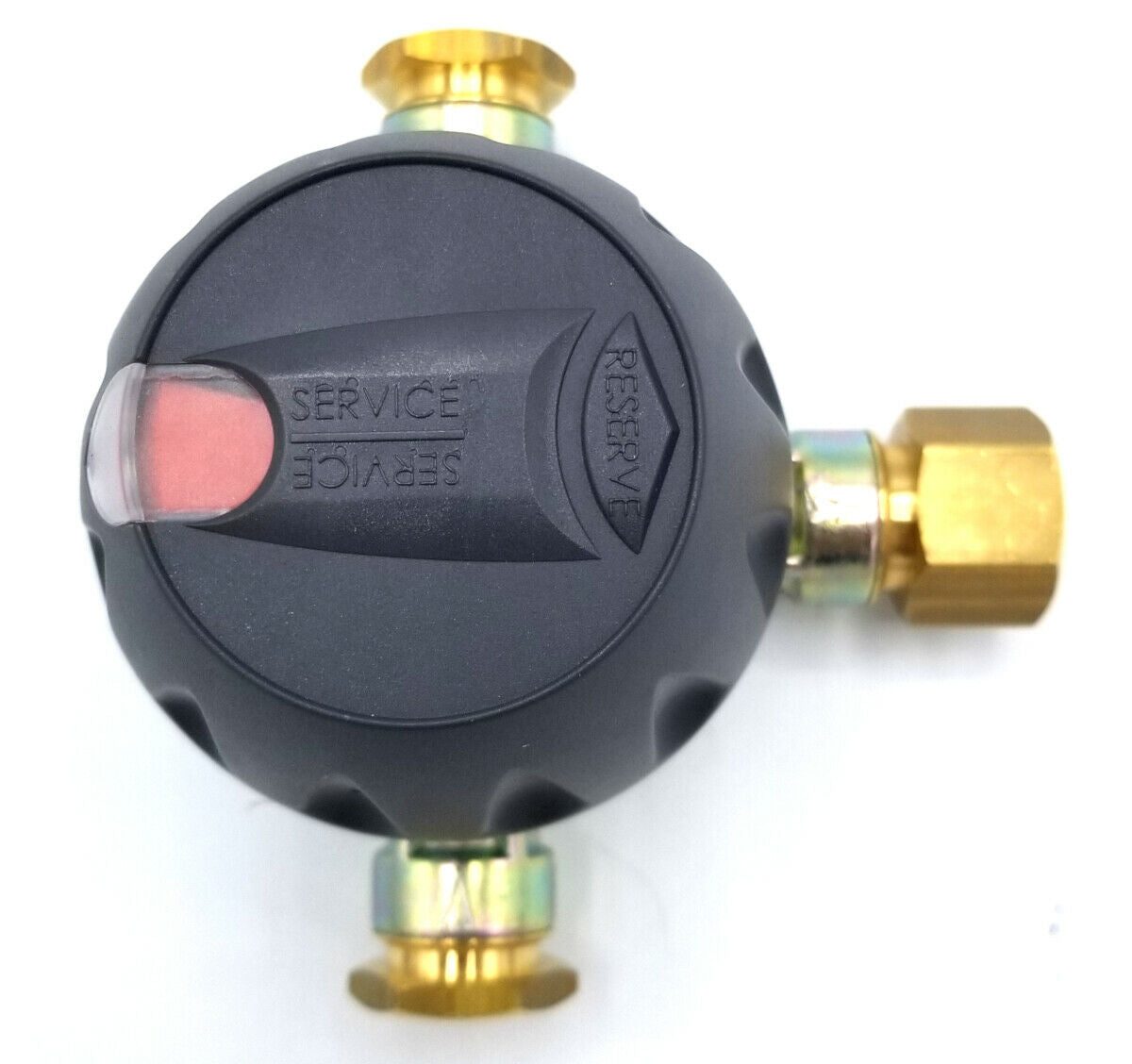 AUTOMATIC CHANGEOVER HP REGULATOR 1/4" INVERTED FLARE TO 1/4" NPT 10 PSI OUTLET