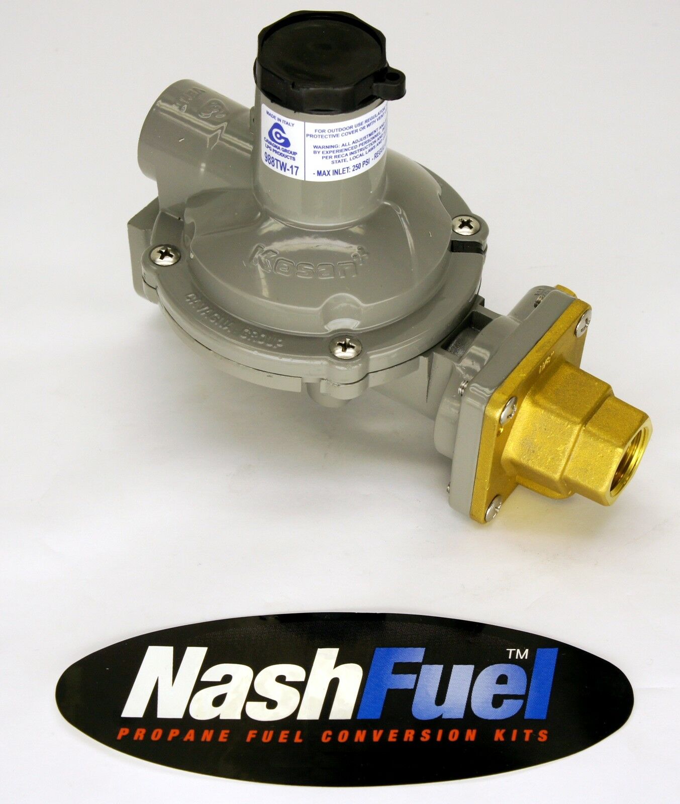 HIGH PRESSURE CAVAGNA TWO TWIN STAGE REGULATOR 988TW-17 PROPANE GAS SOFT POL LPG