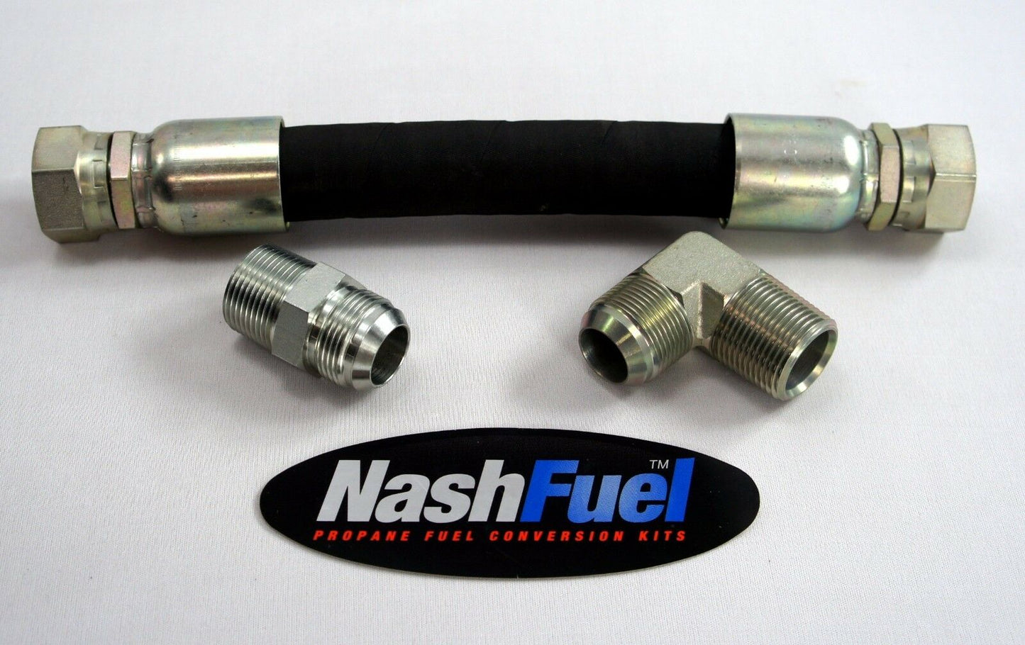 2FT CRIMPED PROPANE NATURAL GAS HOSE 1" ID 90° 180° MIXER REGULATOR 24" SKUNK