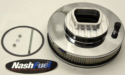 ADAPTER & EDELBROCK AIR CLEANER FILTER KIT FOR TOYOTA 22R 22 R CARBURETOR 5-1/8