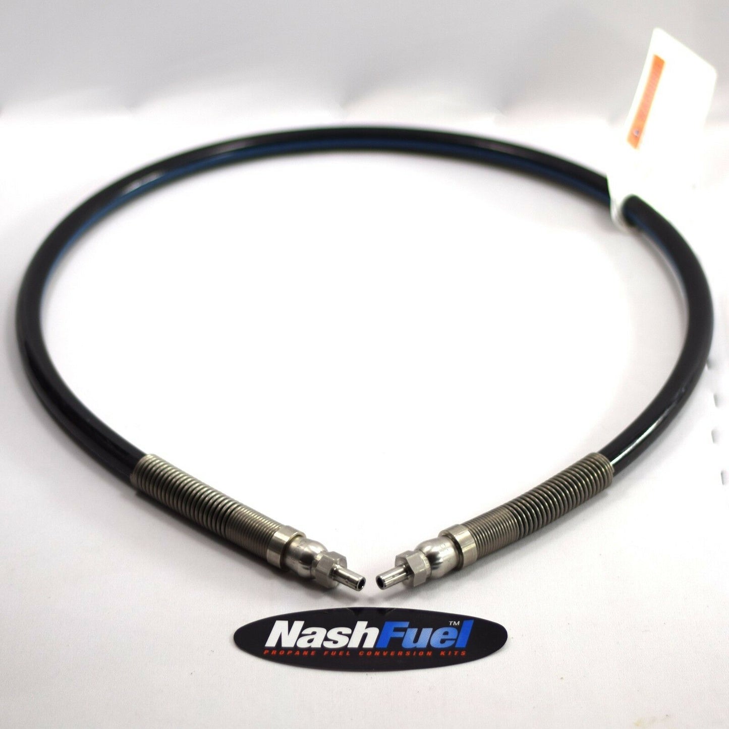 CNG Compressed Natural Gas Black Hose 5Ft Male Ferrule Ends Stainless Steel