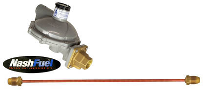 998TW-13 Twin Stage Propane Tank Regulator Copper Pigtail 1.4M BTU POL 3/4" NPT