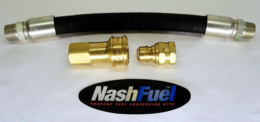2FT CRIMPED NATURAL GAS PROPANE LOW PRESSURE HOSE 3/4" ID SUPPLY QUICK CONNECT