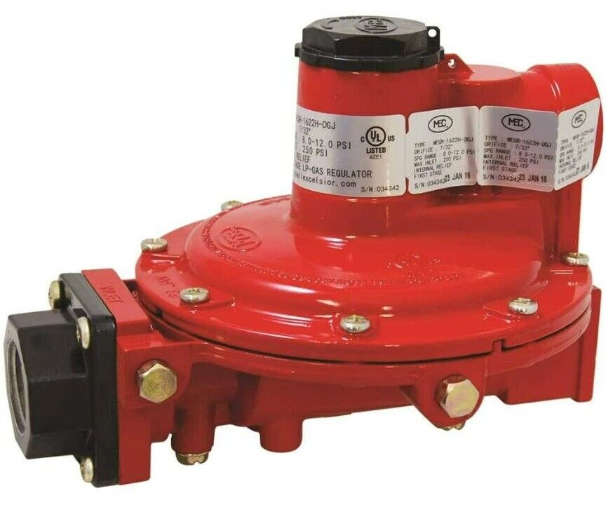 MEGR-1622H-DGJ 3/4 X 3/4" FPT 1st First Stage Straight Mount Regulator Propane
