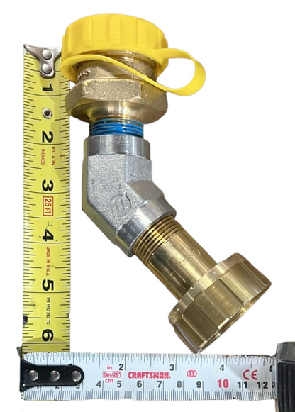 45 Degree Propane Fill Filler Valve Extension Adapter 1-3/4" Roadtrek Zion
