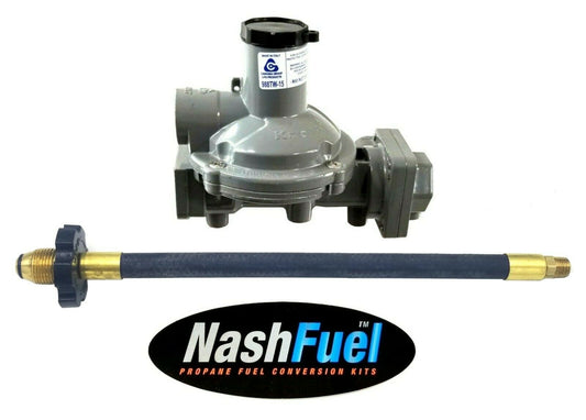 988tw-15 Twin Stage Propane Regulator Rubber Pigtail Tank Connection 750k POL