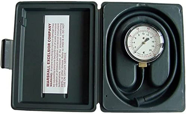 Propane Natural Gas LPG Pressure Test Tap 1/4 MPT Gauge 0-35" WC Adjustable