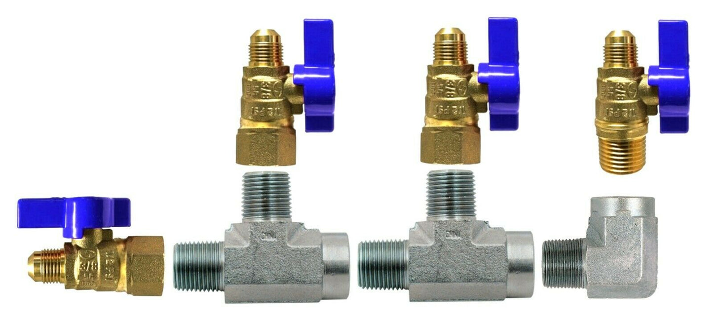 3/8" Flare SAE Propane Natural Gas Manifold Ball Valve Lock Off Low Pressure LPG