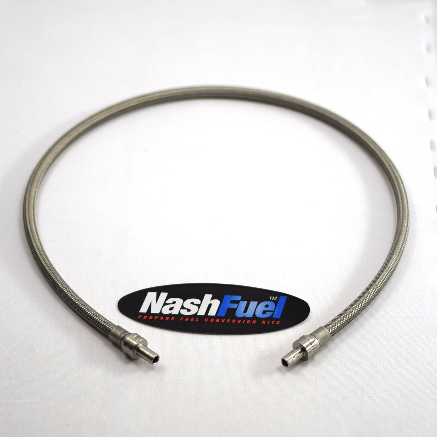 CNG Compressed Natural Gas Hose 3Ft Male Ferrule Ends Stainless Steel Braided