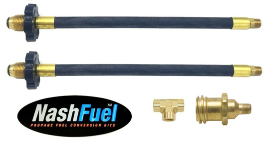 Dual Propane Vapor Tank Pigtail Connection POL QCC Split Splitter TEE 250psi