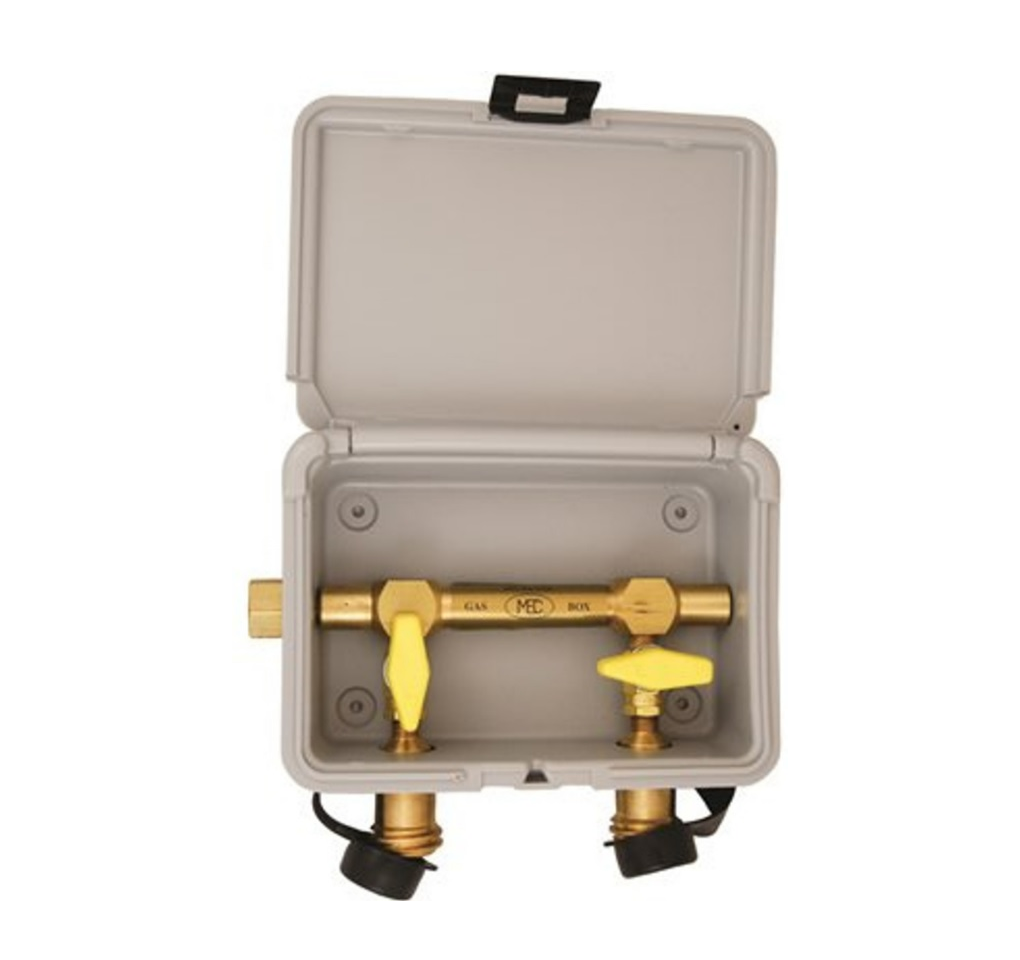 ME952GRY Propane Gas Outlet Box-dual-gray Qcc1 Kit With Ball Valve x 1/2" FPT