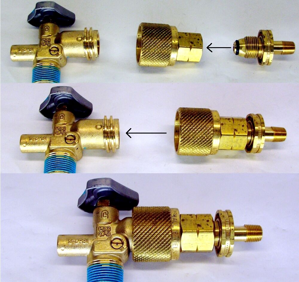 CONVERT OLD STYLE POL APPLIANCE NEW STYLE ACME THREAD BBQ ADAPTER PROPANE TANK