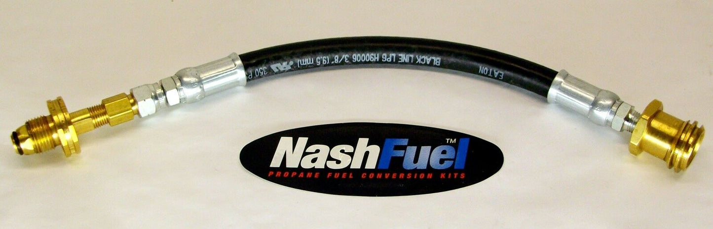 2FT CRIMPED PROPANE HOSE EXTENSION ASSEMBLY FOR PROPANE TANK BBQ GRILL VAPOR POL