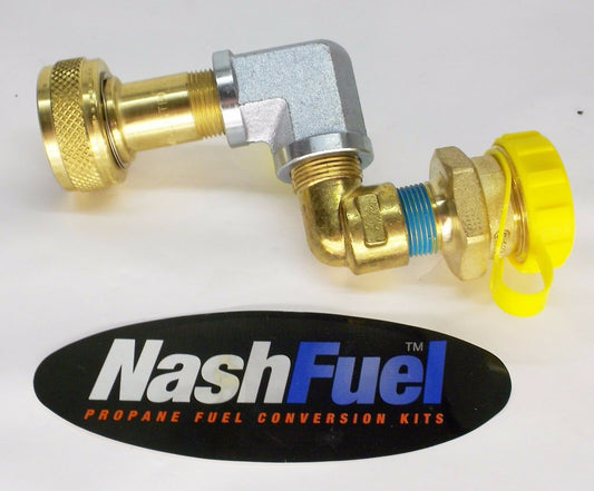 90 TO 90 DEGREE PROPANE FILL FILLER VALVE EXTENSION ADAPTER 1 3/4" MOTORHOME RV