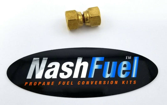 Female to Female Swivel 3/8" SAE Flare Propane Natural Gas LPG Adapter Brass 45°