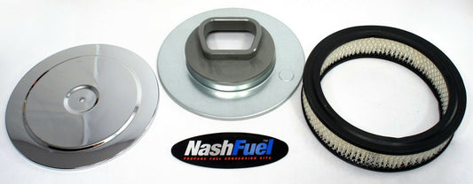 ADAPTER & 9" AIR CLEANER FILTER KIT FOR TOYOTA 22R 22 R CARBURETOR 5-1/8