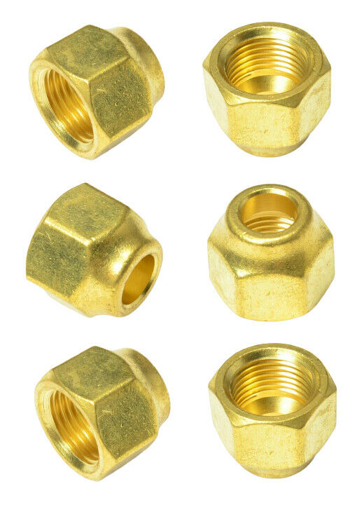 Forged Flare Nut 3/8 Tube OD Hex SAE 45 Fitting 3/8" Copper Tubing Propane LOT