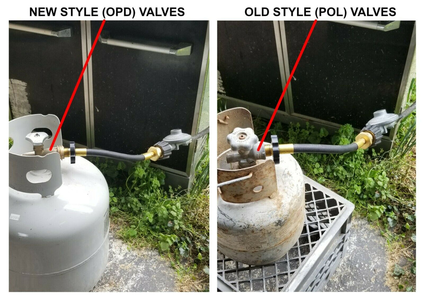 Propane Vapor BBQ Grill Tank Extension Hose POL OPD 1-5/16" ACME Full Flow 100lb