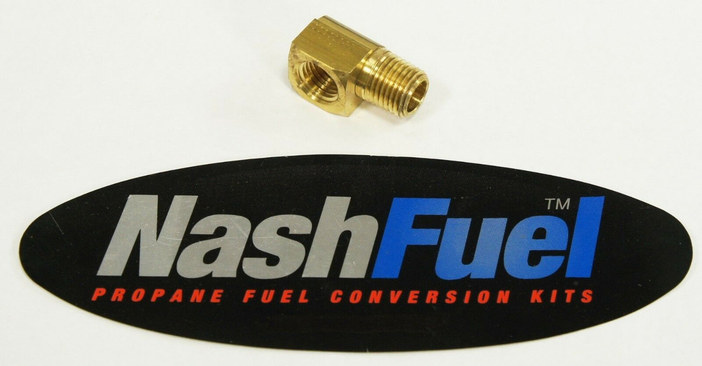 90° FEMALE 1/4" NPT TO MALE 1/4" NPT PIPE THREAD PROPANE NATURAL GAS FITTING LPG
