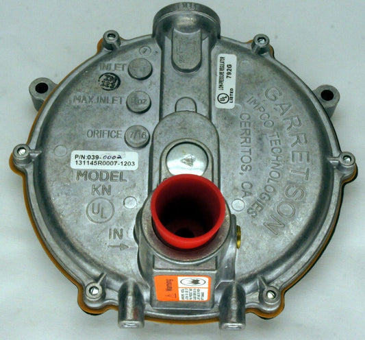 GARRETSON IMPCO KN LOW PRESSURE REGULATOR # 039-0002 ZERO GOV GOVERNOR TR