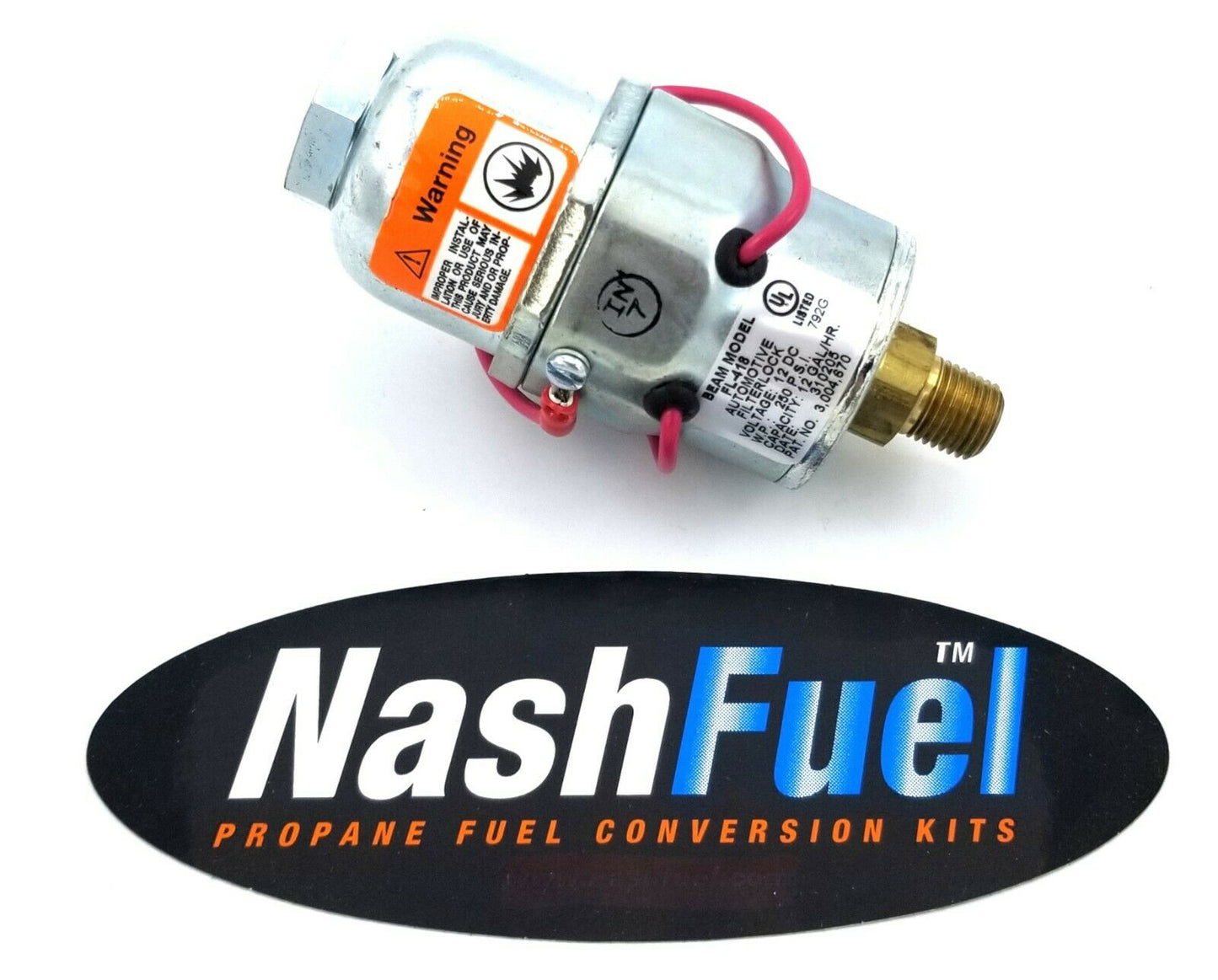 Impco FL-418 12v DC Solenoid Fuel Lock Lockoff Lock Off Built In Filter Propane