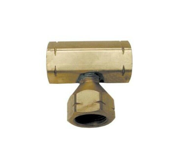 Propane TEE Block Female F.POL Pol Tank Cylinder Split Connection Full Flow