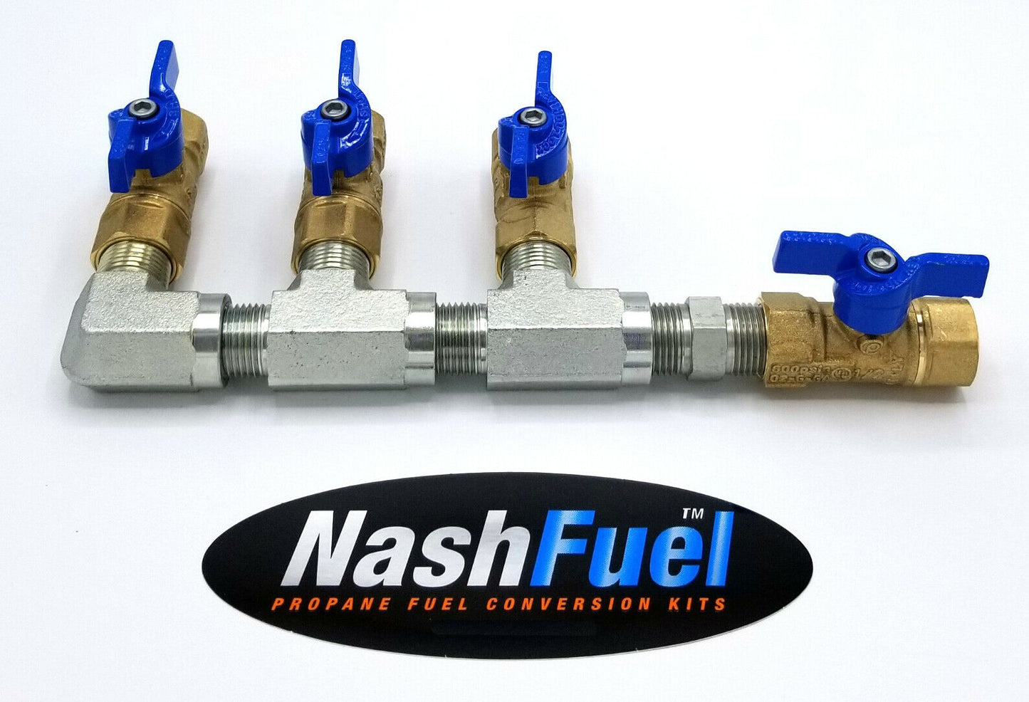 1/2" PIPE LOW PRESSURE PROPANE NATURAL GAS MANIFOLD NPT THREAD LPG BALL VALVE