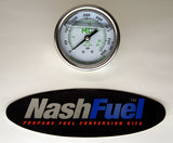 MARSHALL HIGH PRESSURE BACKMOUNT GAUGE DIAL 0-400 PSI PROPANE AIR NPT COMPRESSOR