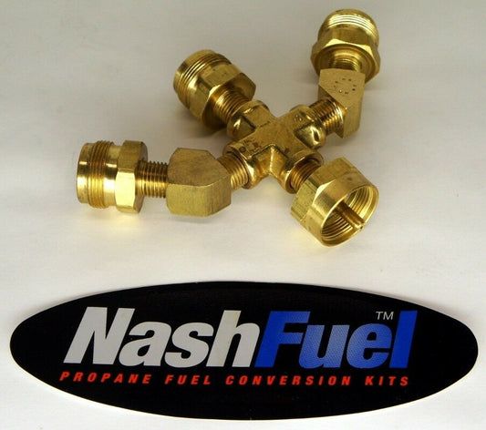 1LB PROPANE TANK TO 3 WAY ADAPTER CONNECTOR COUPLER BBQ GRILL STOVE HEATER LPG