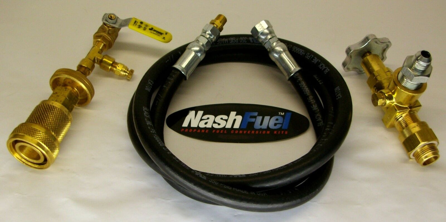 3/4" NGT MALE TO POL 1-5/16" 1-3/4" ACME LIQUID PROPANE TRANSFER TANK GRILL 20FT